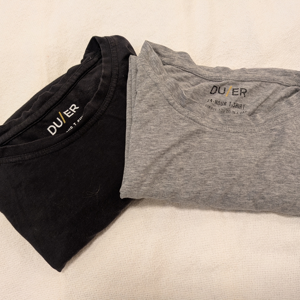 DUER Black and Gray 24-Hour T-Shirts - M